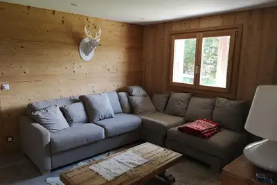 Image de Appartement rez de jardin dans chalet. Superbe vue.