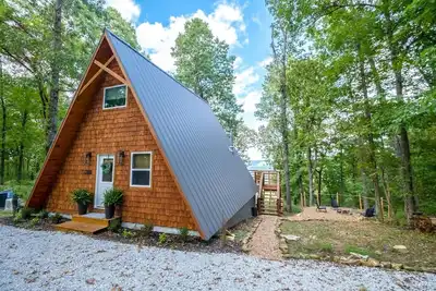 The Back Porch ~ Modern A-Frame with a View