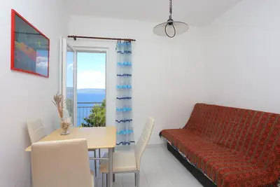 Image de Appartement d'une chambre avec le balcon et la vue sur le mer Lokva Rogoznica, Omis (A-17645-c)