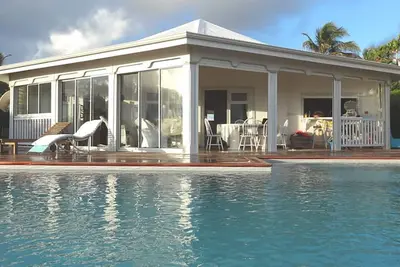 Villa 6 people Guadeloupe, Saint-François, exceptional sea view, swimming pool