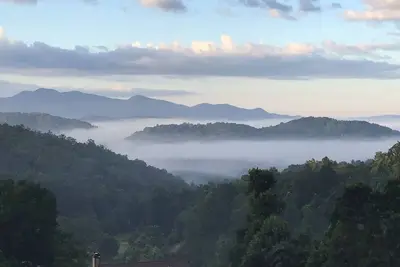 Enjoy! Smokey Mountain view from a spacious apartment.