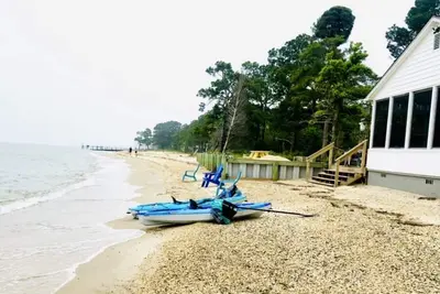 Image de 𝑩𝑨𝒀 𝑺𝑰𝑫𝑬 𝑹𝑬𝑻𝑹𝑬𝑨𝑻 𝐇𝐀𝐘𝐒 𝐁𝐄𝐀𝐂𝐇 step of your porch into the sand 𝐂𝐇𝐄𝐒𝐀𝐏𝐄𝐀𝐊𝐄 𝐁𝐀𝐘