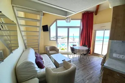 Appartement au pied de la plage, avec vue imprenable sur l'Océan et le Courant de Mimizan