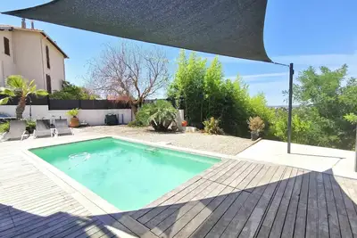 Image de Belle maison de vacances privée avec piscine privée, climatisation, Wifi, Tv, terrasse et parking