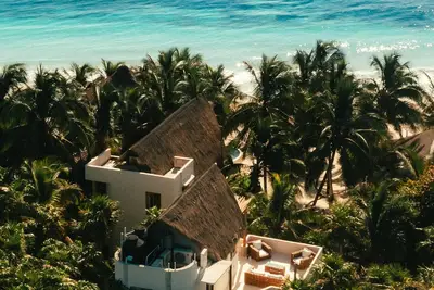 Stunning Luxury Villa w\/ Best location directly on Tulum Beach w\/Pool