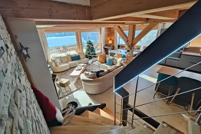 Image de Magnifique vue sur domaine skiable de Chantemerle pour ce chalet de luxe neuf!