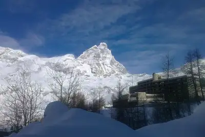 Image de Grand studio 4 places Ă Cervinia, Ă droite sur les pentes