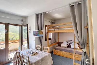 Image de Studio Ski aux Pieds avec Terrasse et Wifi - Les Bruyères, Les Menuires