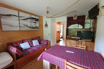 Image de Appartement rénové avec Wifi, plein sud, sur les pistes, parking privé – 4 à 5 pers.