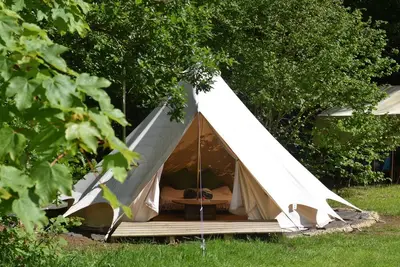 Image de Bluebell Brook Camp\nSecluded camping in 13 acres of magical meadow and woodland.