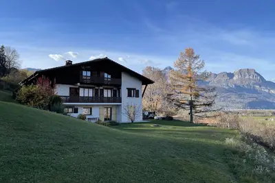 Image de Appartement T2 dans chalet à Domancy, terrasse vue Mont Blanc