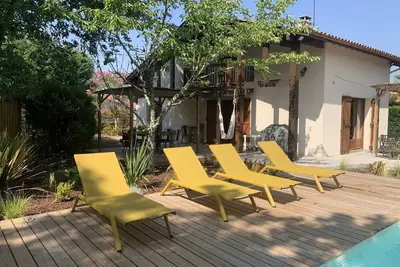 Image de ''La Ganivelle'' belle maison à Biscarrosse, 10 couchages avec piscine chauffée