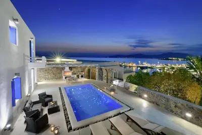 Image de Villa exquise a Mykonos | Villa Elegant | 2 chambres | Piscine privée | vue sur la mer | Ville de My