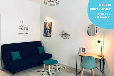 Image de Studio Cosy « Family** » proche gare et cinéma!