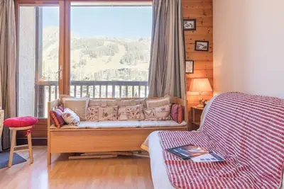 Image de Studio cosy avec balcon sud, 3 couchages, Montgenèvre, skis aux pieds, Wifi et ménage inclus