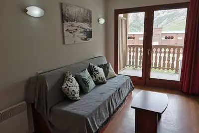 Image de Charmant studio cabine pour 4 avec terrasse, piscine couverte, parking et salle de fitness à 400m des pistes