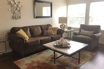 Image de Oceanside Beach House, yard w/ firepit & bbq. area.