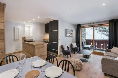 Image de Appartement moderne à Méribel avec accès direct pistes, piscine et spa