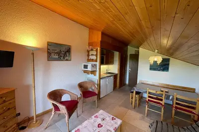 Image de Studio Cabine aux Saisies, 5 pers, balcon sud, garage