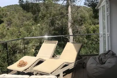 Spacieux appartement avec grande terrasse  entre mer et pinède
