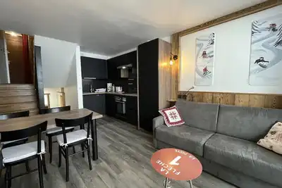 Image de Duplex 4 pers, balcon sud, Les Menuires, parking