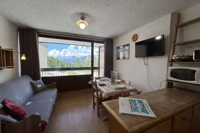 Image de Studio cosy au ski pour 4 avec balcon, parking et wifi à Montgenèvre
