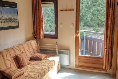 Image de Studio cosy au pied des pistes avec balcon, 3 couchages