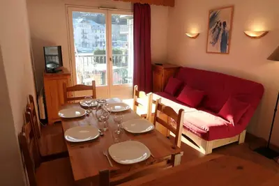 Image de 1er étage, piscine, balcon, télévision, casier à ski, 38m², Saint Gervais