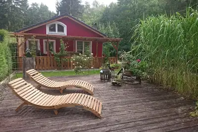 Image de Ferienhaus fĂĽr Naturliebhaber\/ Neu! ! separater Schwimmsteg mit Badestelle