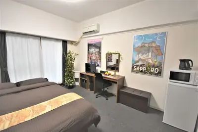 Image de Double bed B 6 minutes walk from Sapporo Station - 203 / Sapporo Hokkaidō