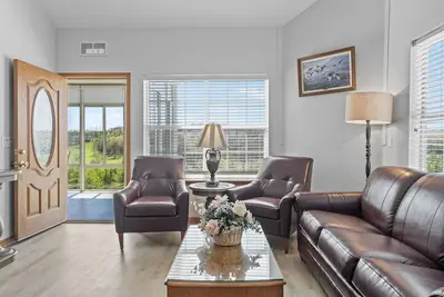 3 Bedroom, 3 Bath Golf Condo with Beautiful Course View from All-Season Sunroom
