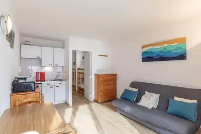 Image de Studio cabine cosy 4 pers - balcon sud, parking, Ă 20m des pistes