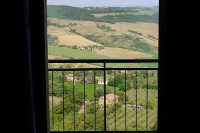 An accommodation with incredible views situated in the town of Montepulciano