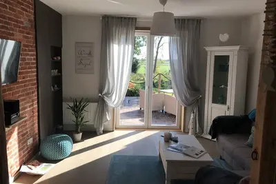 Gulfhof vacation apartment \"Spiekeroog\" on the nature reserve with a fantastic view