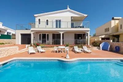 Villa Angelina, modern, balcony views, shops