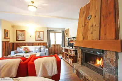 Image de La Ferme des Praz est un appartement de 4 lits \/ 2 salles de bain à Chamonix à côté du téléphérique