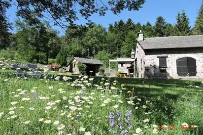 Image de Maison isolée, au cœur des volcans, terrain clos, jeux, confort, cheminée, proche forêts et villages.
