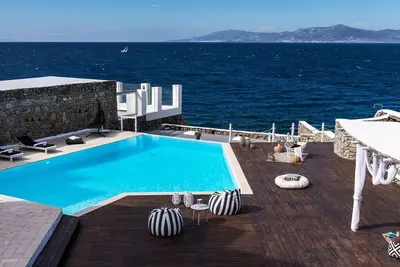 Image de Extravagant Mykonos Villa | Villa Pousha | 5 Bedrooms | Sea Front Location | Whitewashed Architecture