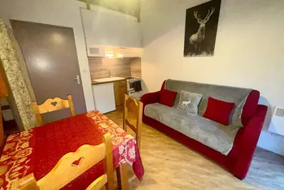 Image de Charmant studio mezzanine avec WiFi, coin cabine, proche pistes, Les Angles
