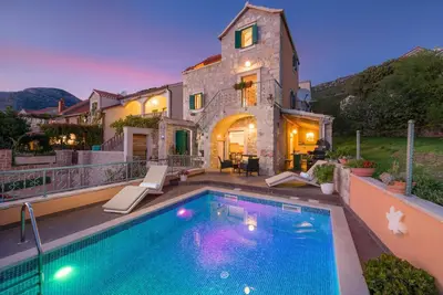 Luxury Villa Miss O with private pool and sea view near the center of Bol on Brac Island
