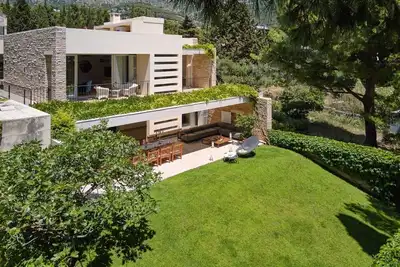 Luxury Beachfront Villa Castello Bol with private pool at the promenade Zlatni Rat at the beach in Bol -  Brac