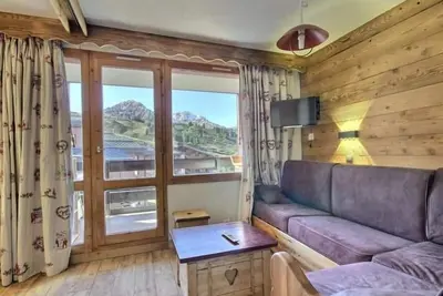 Image de Bel appartement rénové au centre de Belle Plagne, balcon, au pied des pistes