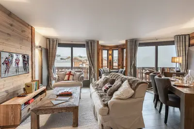 Image de Spacieux appartement moderne, skis aux pieds Ă Courchevel