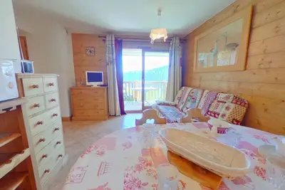 Image de Appartement cosy avec piscine - 4 pers, balcon, parking - près des Saisies