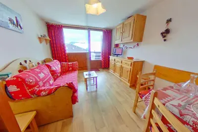 Image de Studio cabine avec alcĂ´ve pour 4 aux Saisies, balcon au sud