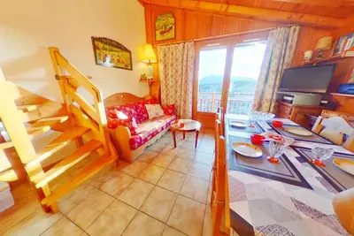 Image de Appartement cosy 2 pièces, 6 pers, Les Saisies, balcon
