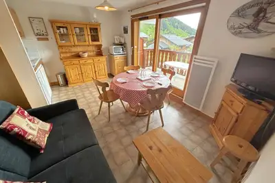 Image de Charmant 2 pièces aux Saisies, balcon sud/est, proche pistes et Esf, classé 2 étoiles