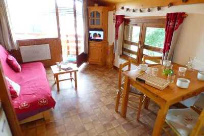 Image de Studio cosy aux Saisies, proche pistes et commerces, 4 couchages, balcon sud-ouest