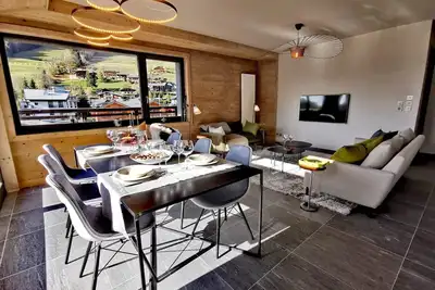 Image de Appartement standing 100m², pied des pistes, 8 pers, terrasse, WiFi, parking