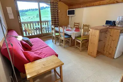 Image de Studio familial aux Saisies, balcon sud, proche centre et pistes, 6 pers.